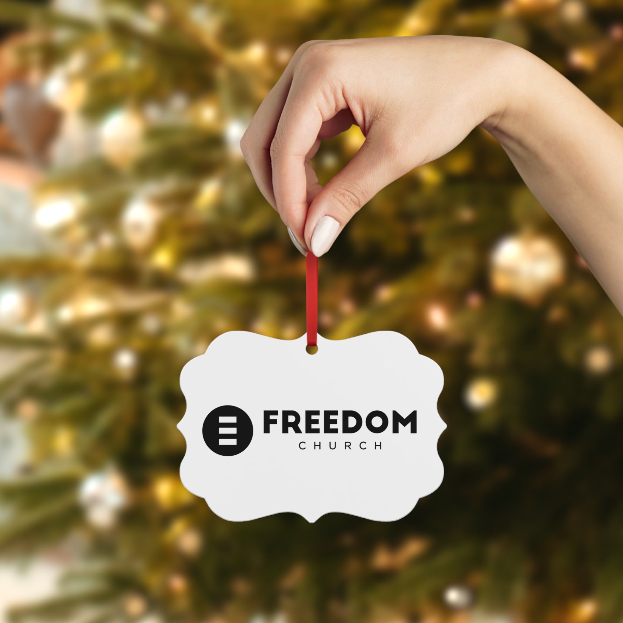 Freedom Church Metal Plaque Ornament