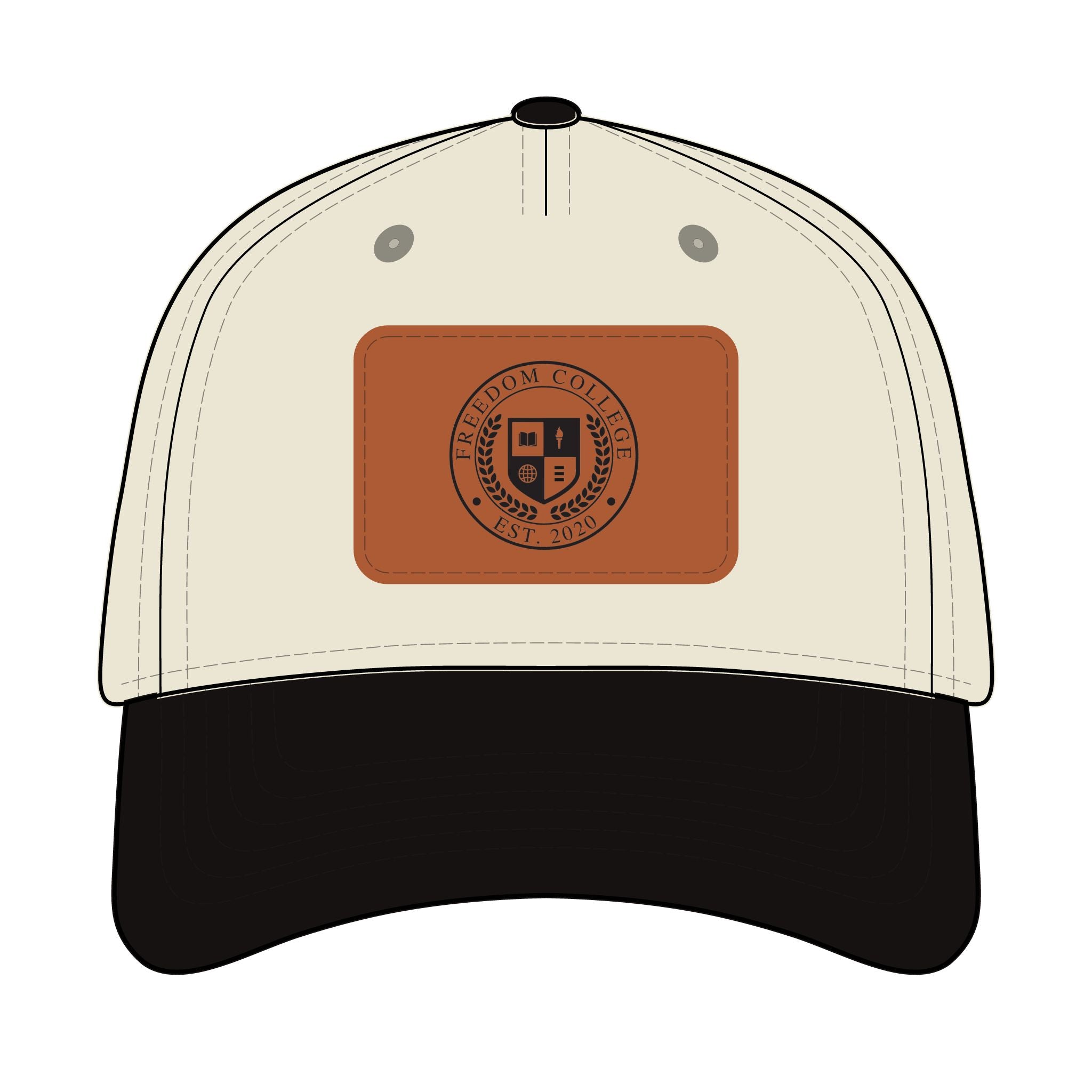Freedom College Baseball Cap with Leather Patch
