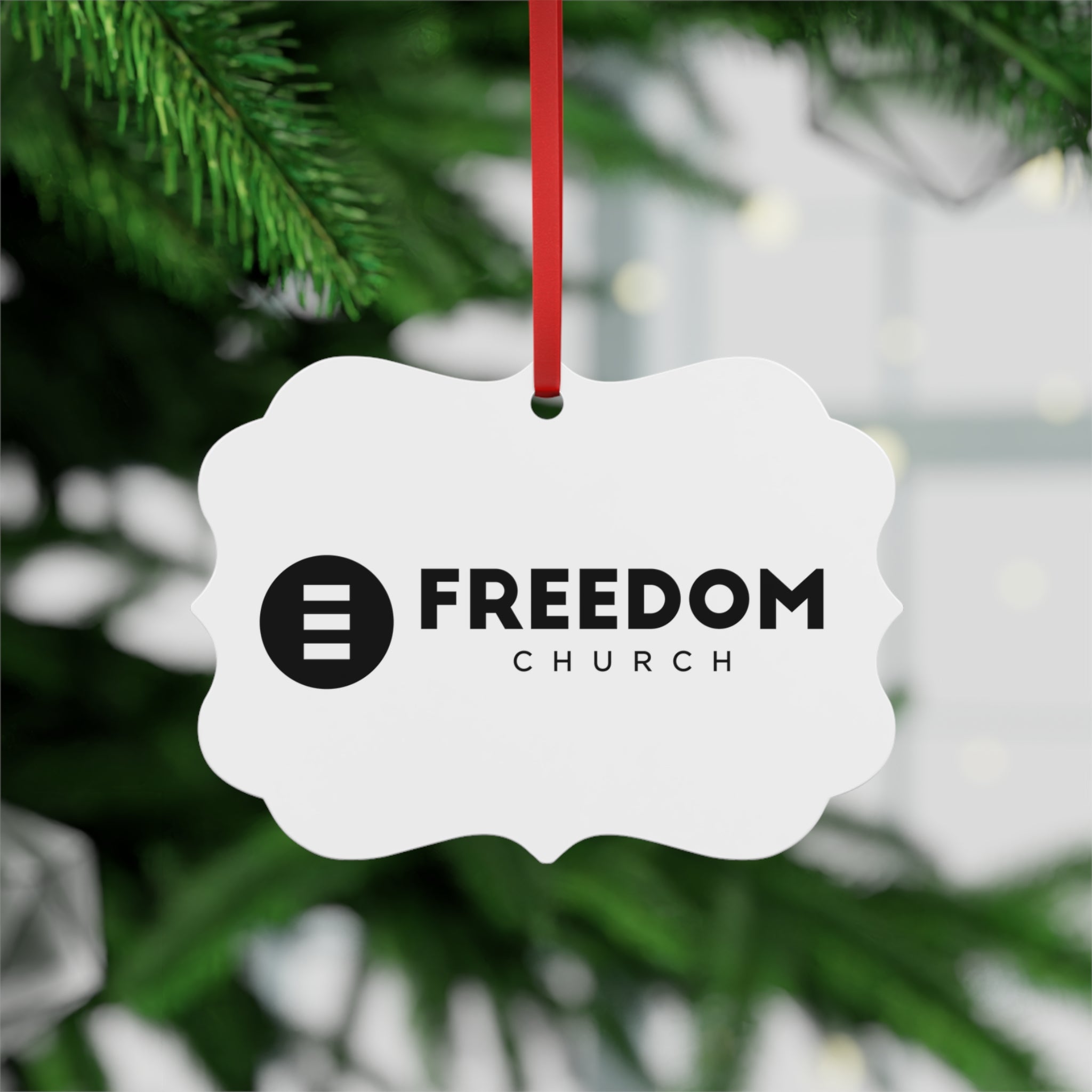 Freedom Church Metal Plaque Ornament